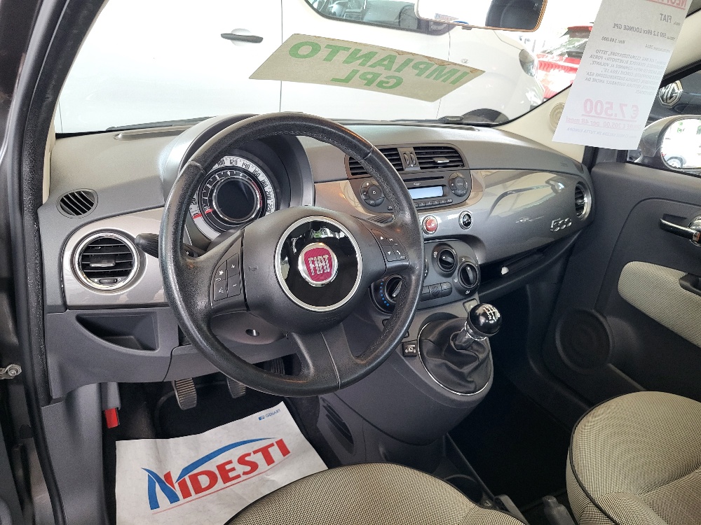 FIAT 500 1.2 69cv LOUNGE – IMPIANTO GPL – OK NEOPATENTATI!!!